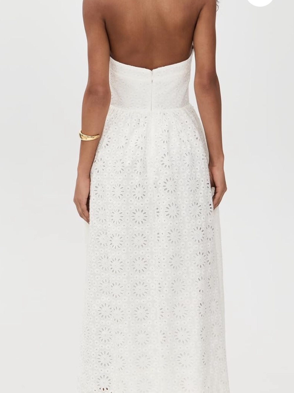 Line & Dot White Eyelet Halter Midi Dress - Picture 5 of 5